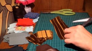 Подготовка лоскутков. Коврик из лоскутков. 1часть