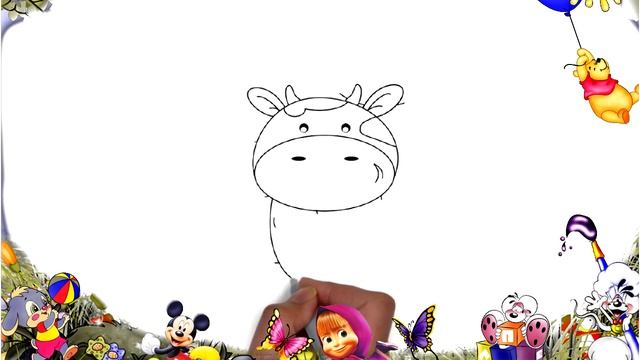How to draw a cow | Как нарисовать корову смотреть онлайн