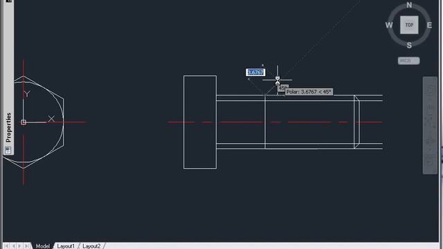 AUTOCAD 2011- BUILDING A DYNAMIC HEX. SCREW BLOCK- PART1/6 смотреть онлайн