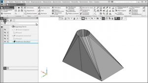 КОМПАС-3D:  Построение модели с переходом от круглого сечения к прямоугольному