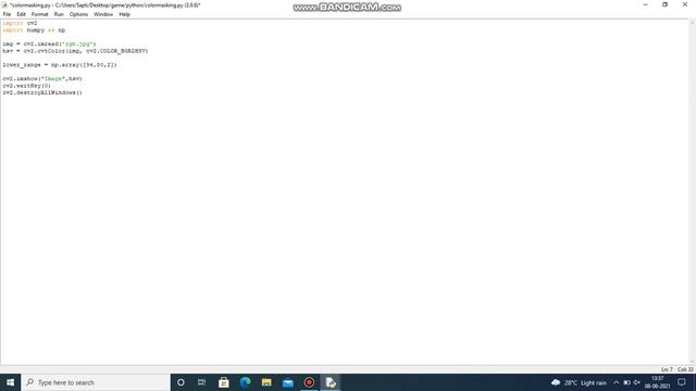 OpenCV Python Tutorial 9 for Beginners | Creating Color Detection System Using Python Open CV 2021 смотреть онлайн