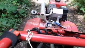 На мотоблоке  по лесу