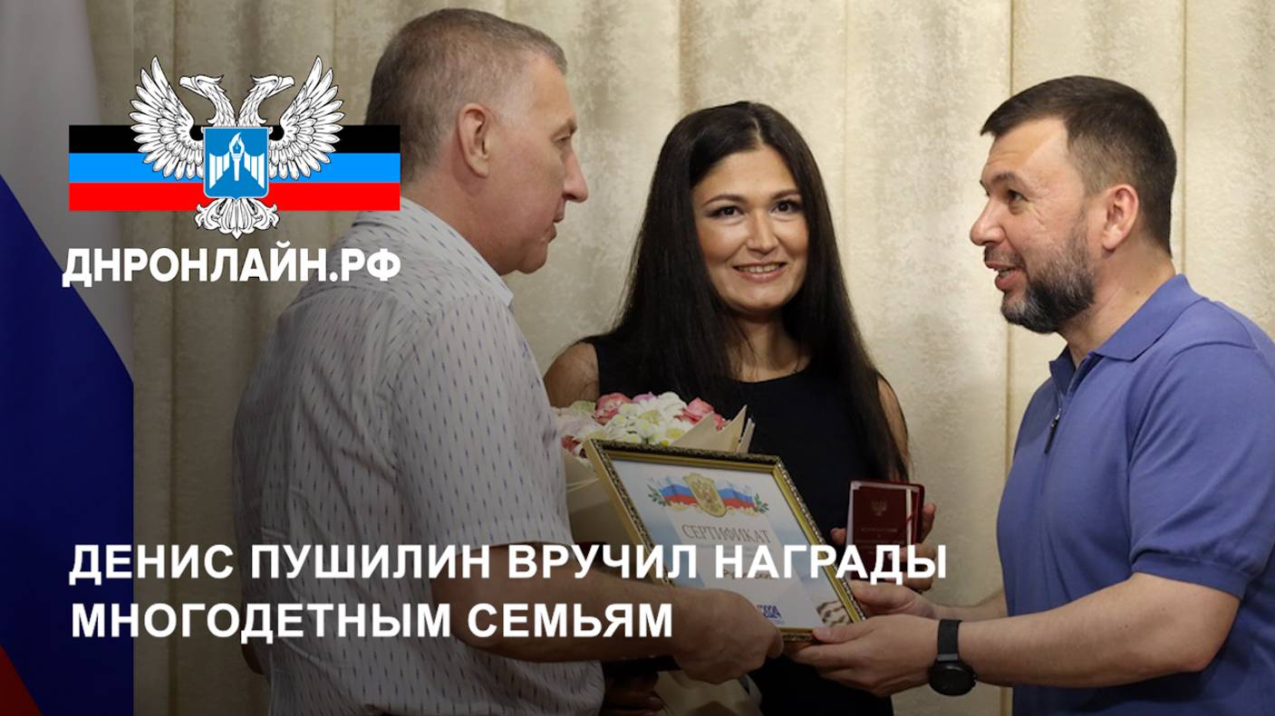 Денис Пушилин вручил награды многодетным семьям смотреть онлайн