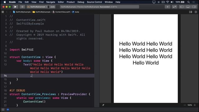 How to style text views with fonts, colors, line spacing, and more - SwiftUI by Example смотреть онлайн