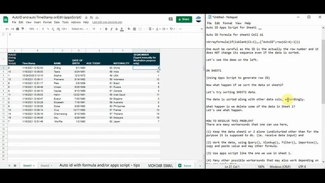 Auto ID Formula and/or Apps Script - tips смотреть онлайн