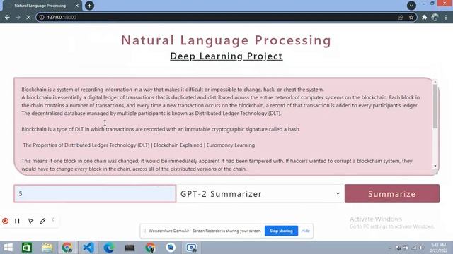 Natural Language Processing Web Based Application using Django смотреть онлайн