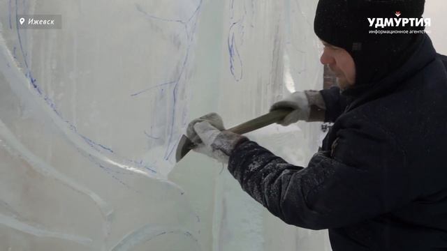 Как создают ледяные скульптуры в Ижевске смотреть онлайн