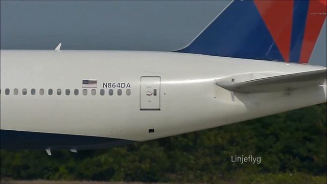 Delta Airlines Boeing 777-200ER/ 777-200LR take off RCTP смотреть онлайн
