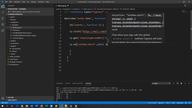 Part 12: Interacting with GUI Elements in Cypress | Handling Alerts смотреть онлайн