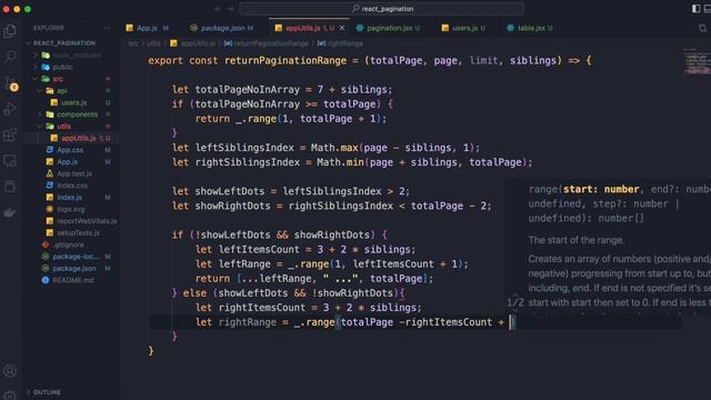 Creating basic concept for pagination #2 React pagination part 9 смотреть онлайн