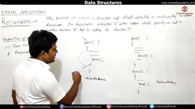 DSUC44: Recursion Implementation using Stack in Data Structure | Direct and Indirect recursion смотреть онлайн