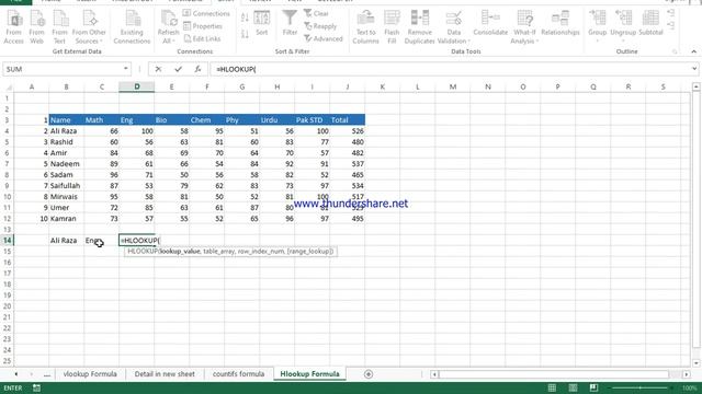 Hlookup Formula With List In Pashto Excel Formula With Example MS Excel Tutorial смотреть онлайн