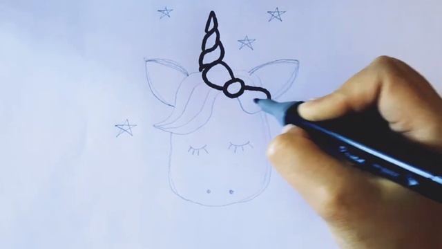 Как нарисовать единорого/Очень легкий рисунок смотреть онлайн