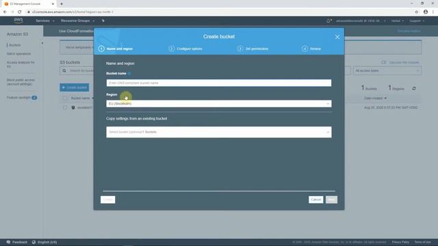 AWS. Создание S3 bucket смотреть онлайн