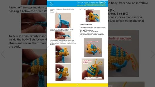 Рыбка Флаундер вязаный крючком, мастер класс в схемах. смотреть онлайн