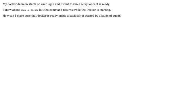 Run shell script after Docker daemon starts смотреть онлайн