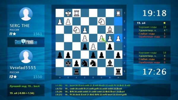 Chess Game Analysis: SERG THE - Vvsvlad5555 : 0-1 (By ChessFriends.com)