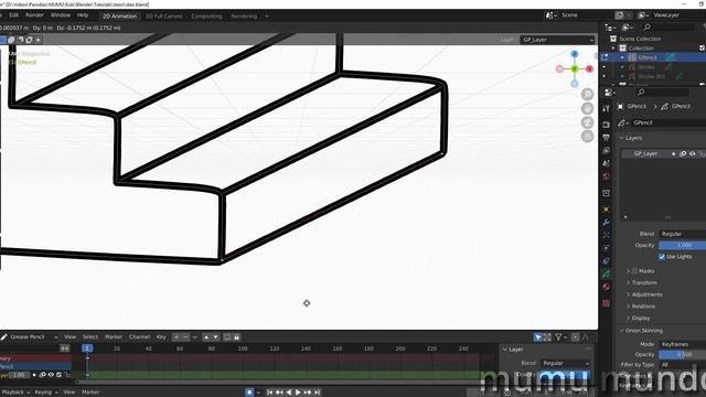 Magic 2D Stairs in Blender 3.0 ! Grease Pencil Tutorial смотреть онлайн