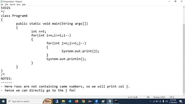 Pattern Program 6 | 5*5 Number pattern program in java | Dry Run in hindi смотреть онлайн