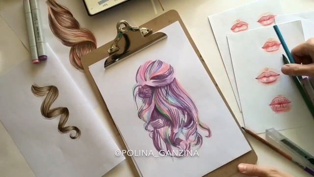 Рисую волосы маркерами смотреть онлайн