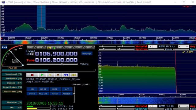 106,2 MHz Radio Dacha Aug 05,2018 0200 UTC смотреть онлайн