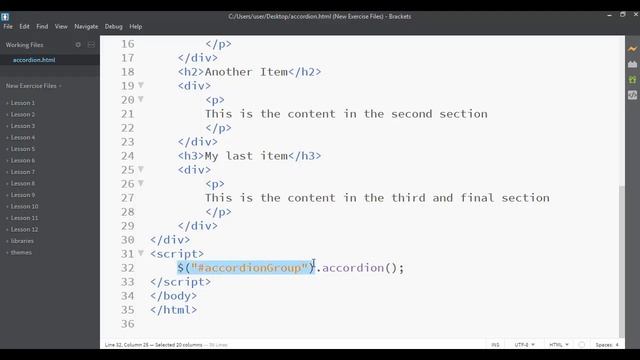 How to create an Accordion using jQuery UI смотреть онлайн