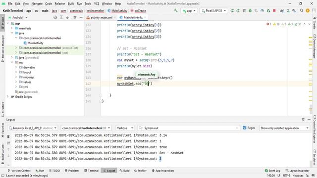 Android Mobil Programlama Dersleri Kotlin #8 Kotlin Set HashSet смотреть онлайн