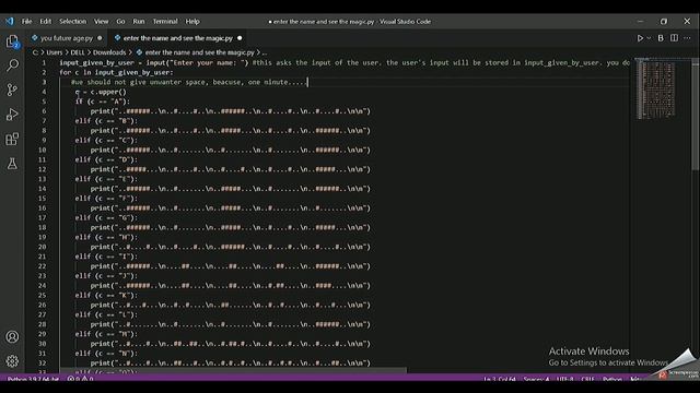 Enter the name and see the magic | Programming | Python | смотреть онлайн