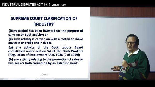 INDUSTRIAL DISPUTE ACT | LECTURE-1 | MBA | PROF. P. K. MISRA смотреть онлайн