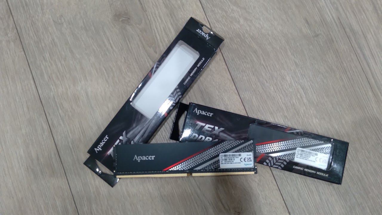 Обзор внешнего вида оперативной памяти Apacer TEX [AH4U08G26C08YTBAA-1] 8 ГБ смотреть онлайн