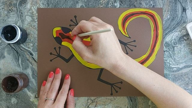 Как нарисовать ящерицу. Графика смотреть онлайн