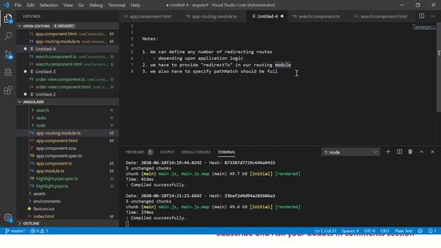 Angular 9 Tutorial For Beginners #35 - Redirecting Routes смотреть онлайн