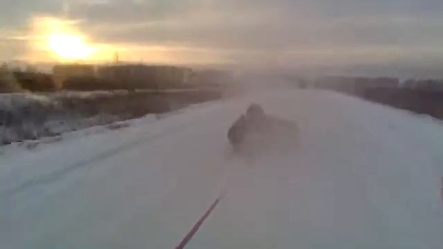 Жиздра рулит на тюбингах