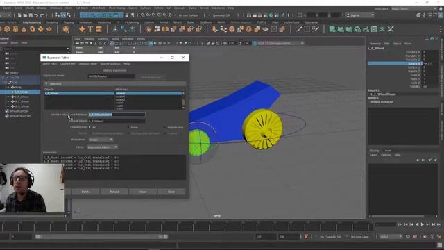 .Maya 2023 - Rotate Car Wheels automatically смотреть онлайн