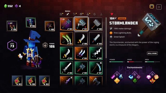 Fiery Forge Obsidian Chest Minecraft Dungeons (Stormlander Mace Unique Drop) смотреть онлайн