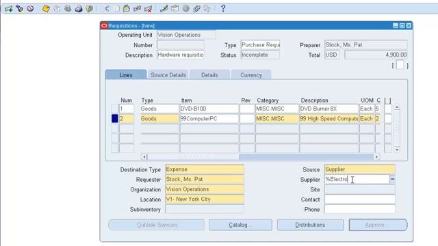 Oracle R12 - Create a Purchase Requisition смотреть онлайн