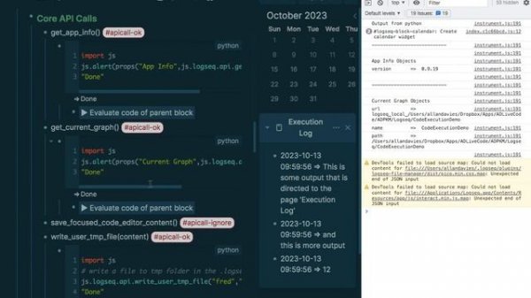 Logseq Python and Javascript Code Execution