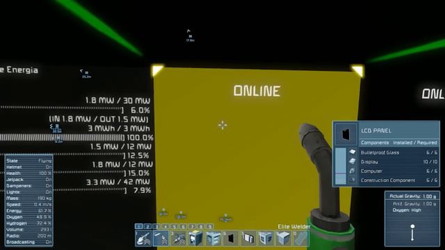 PC de Monitoramento da Base (LCD Programável} - Space Engineers #20 смотреть онлайн