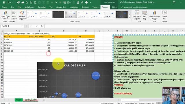 Excel Kabarcık / Bubble Grafik смотреть онлайн