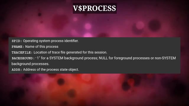 Important Columns in V$PROCESS that everybody should know. смотреть онлайн