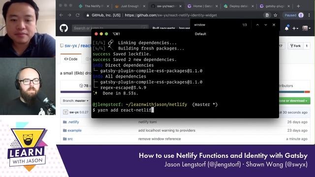 How to use Netlify Identity and Netlify Functions (with Shawn Wang) — Learn With Jason смотреть онлайн