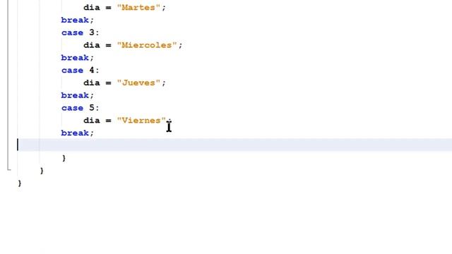switch Case Default break en Java смотреть онлайн
