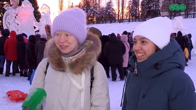 Открытие ледового городка на площади имени Салавата Юлаева смотреть онлайн