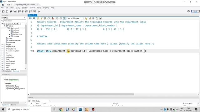 Cognizant Hands on -Insert Record Department || SQL - Insert Values in Table || TechieTalkwithAdity смотреть онлайн