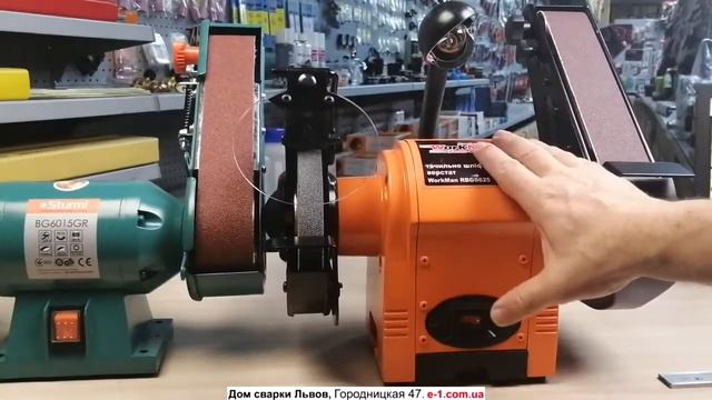 Точильно шлифовальный станок. Наждак Makita GB602 + лента от гриндера. смотреть онлайн