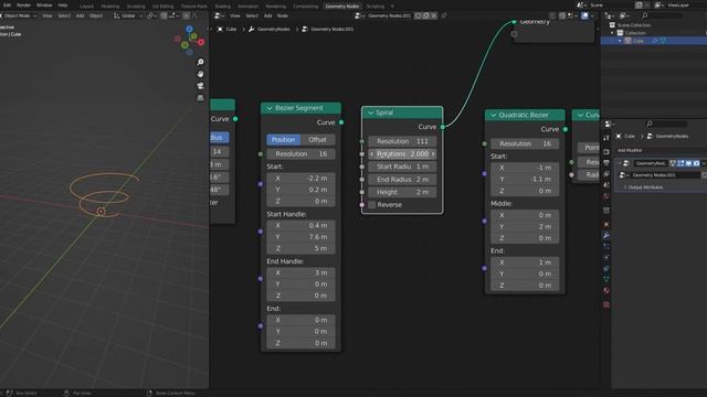 Geometry Nodes - Generate Primitive Curves (Blender 3.1) смотреть онлайн