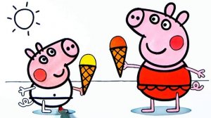 Свинка Пеппа Раскраска. Peppa Pig Coloring.