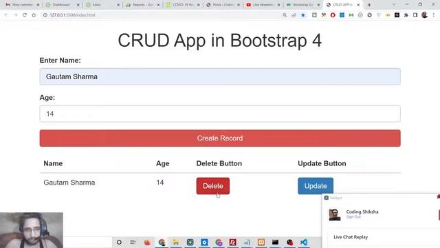 Build a Bootstrap 4 jQuery CRUD App in Browser Using HTML5 & Javascript in Hindi смотреть онлайн