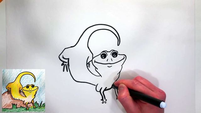 Как нарисовать ящерицу поэтапно смотреть онлайн