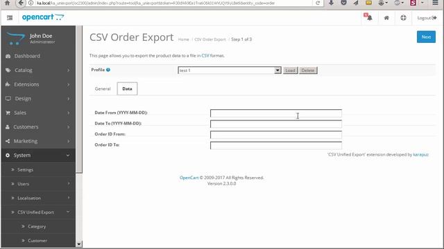 CSV Order Export for Opencart 2 смотреть онлайн